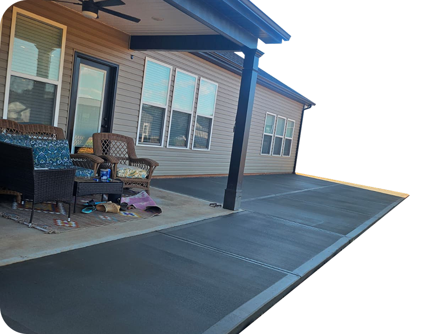 Professional concrete work on residential property